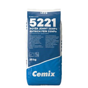 Potěr cementový 25 MPa Cemix 5221 jemný 25 kg