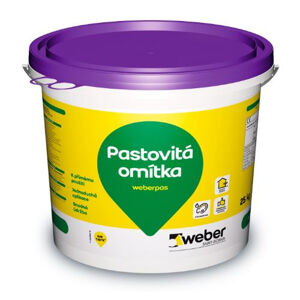 Omítka pastovitá weberpas aquaBalance rýhovaná 3 mm ZL2C 25 kg