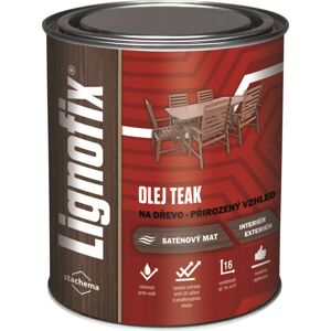 Olej ochranný Lignofix teak, 0,75 l