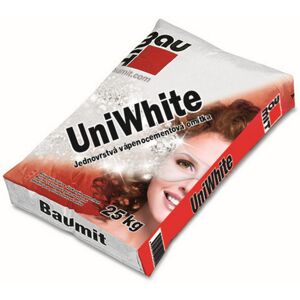 Omítka vápenocementová Baumit UniWhite jemná 0,6 mm 25 kg